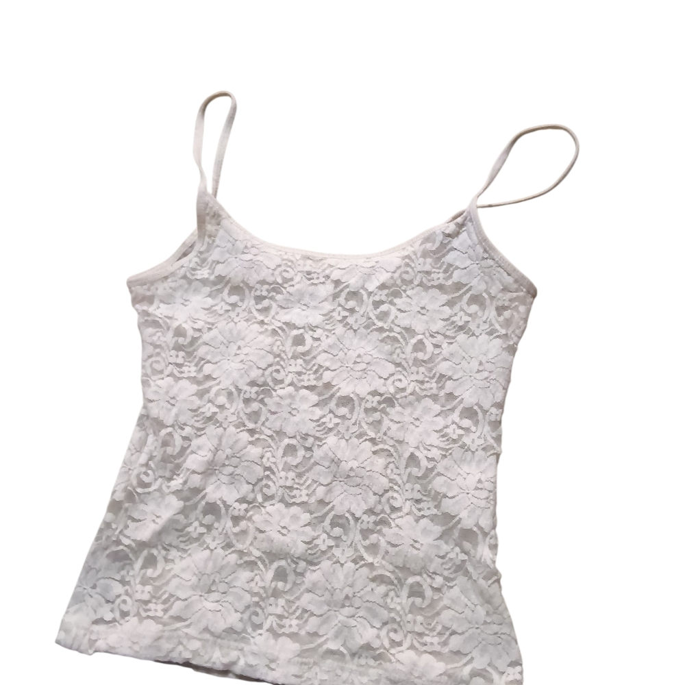 Old Navy White Lace Camisole with Spaghetti Straps